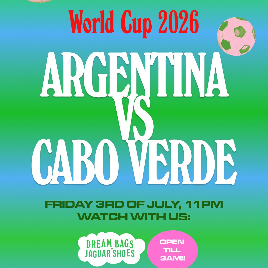 Argentina vs Cabo Verde: World cup @ Jaguar Shoes