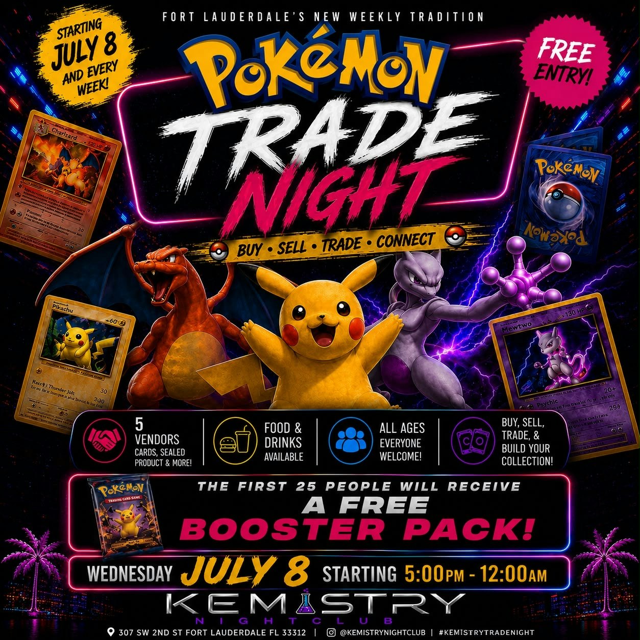 POKEMON TRADE NIGHT flyer