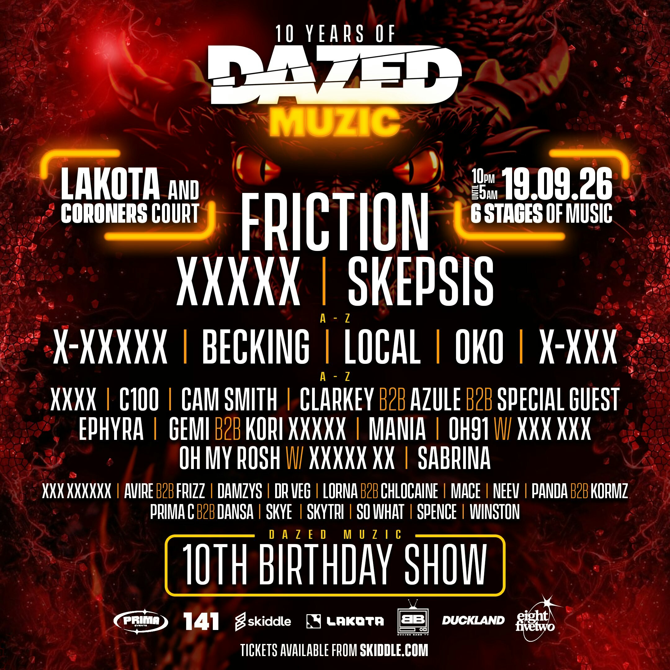 DAZED MUZIC 10TH BIRTHDAY at Lakota, Bristol