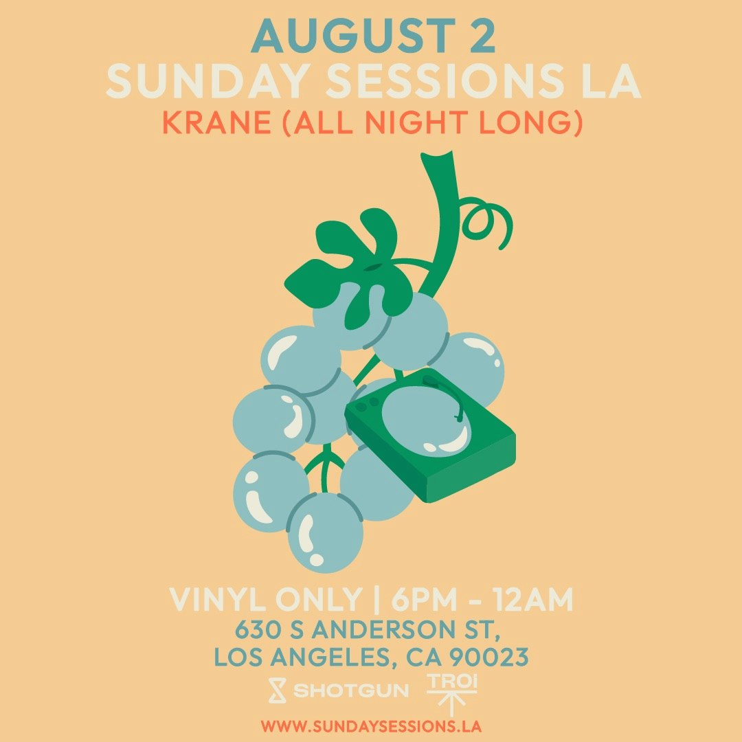 Sunday Sessions LA (Vinyl Only) Open Air 08/02 - 630 S Anderson Street