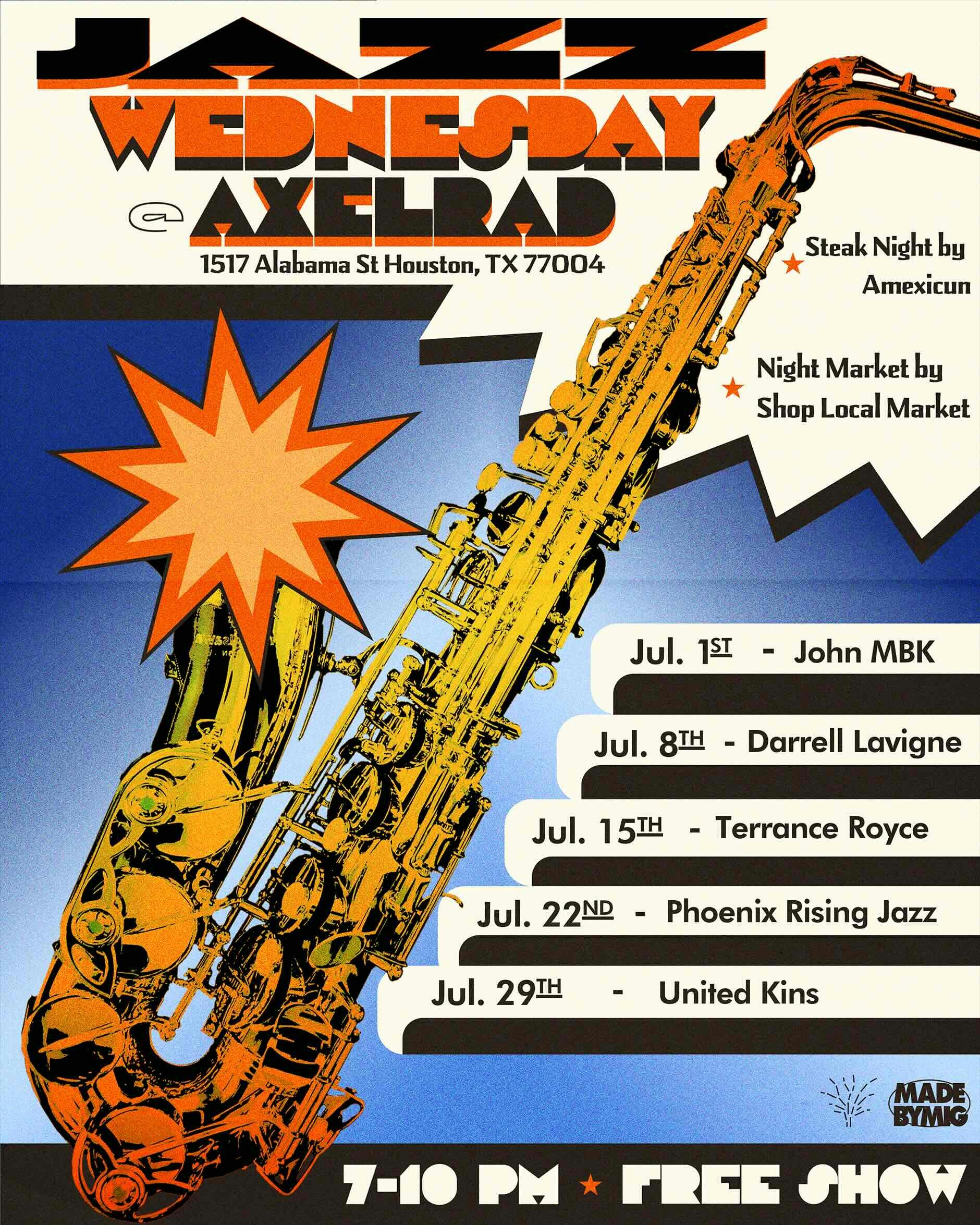 Jazz Wednesdays @ Axelrad 7pm - 10pm Tickets | Free | 23 Sept