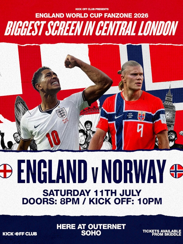 World Cup Fanzone Soho: England v Norway: Quarter-Finals