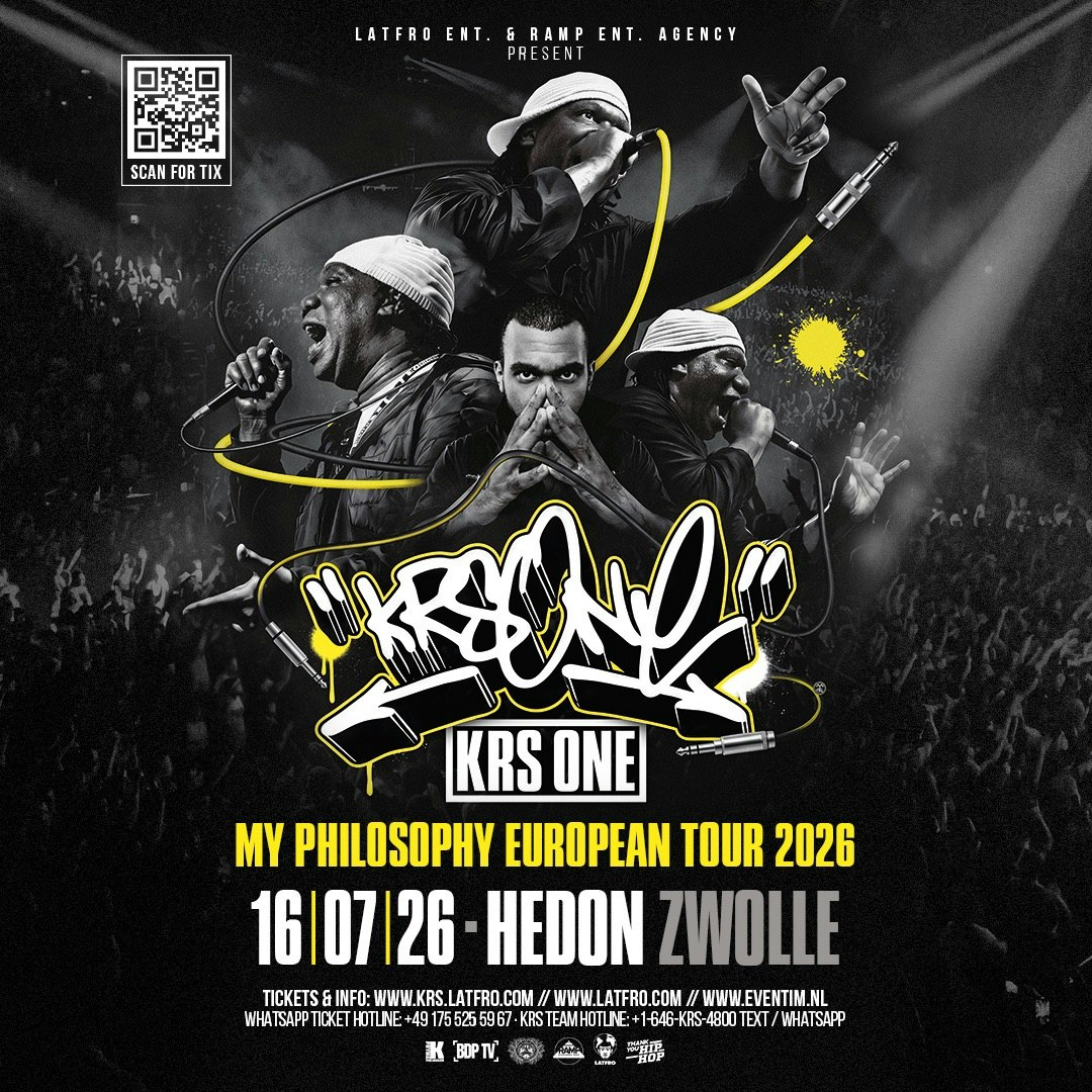 KRS One Live in Zwolle Tickets | €59.79 | 16 Jul @ Hedon, Zwolle