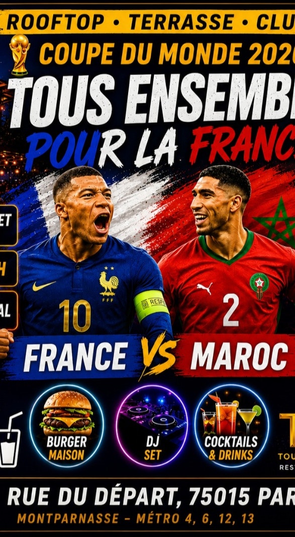Coupe du Monde France / Maroc  2 écran géant
