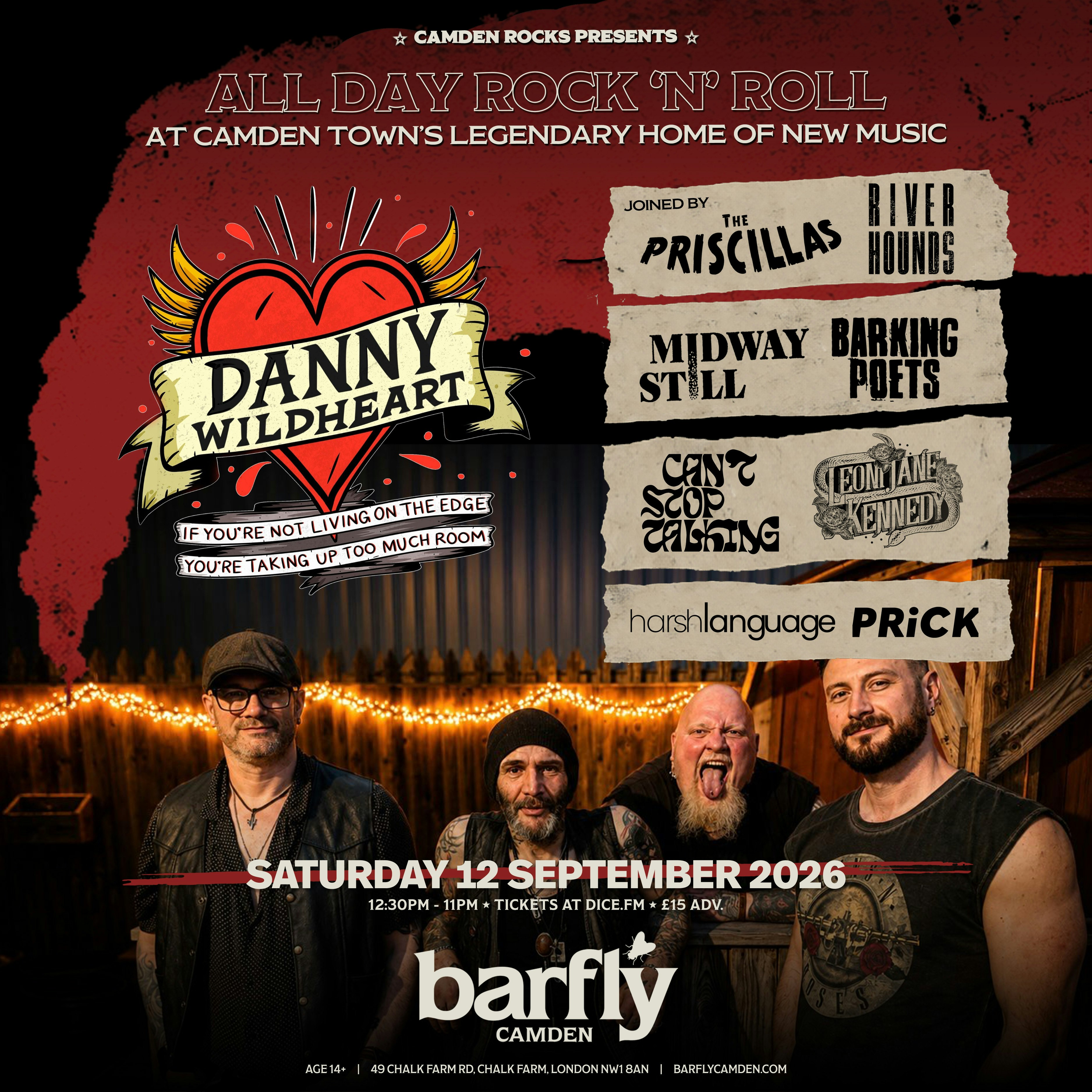 Camden Rocks All Dayer - Danny Wildheart & more