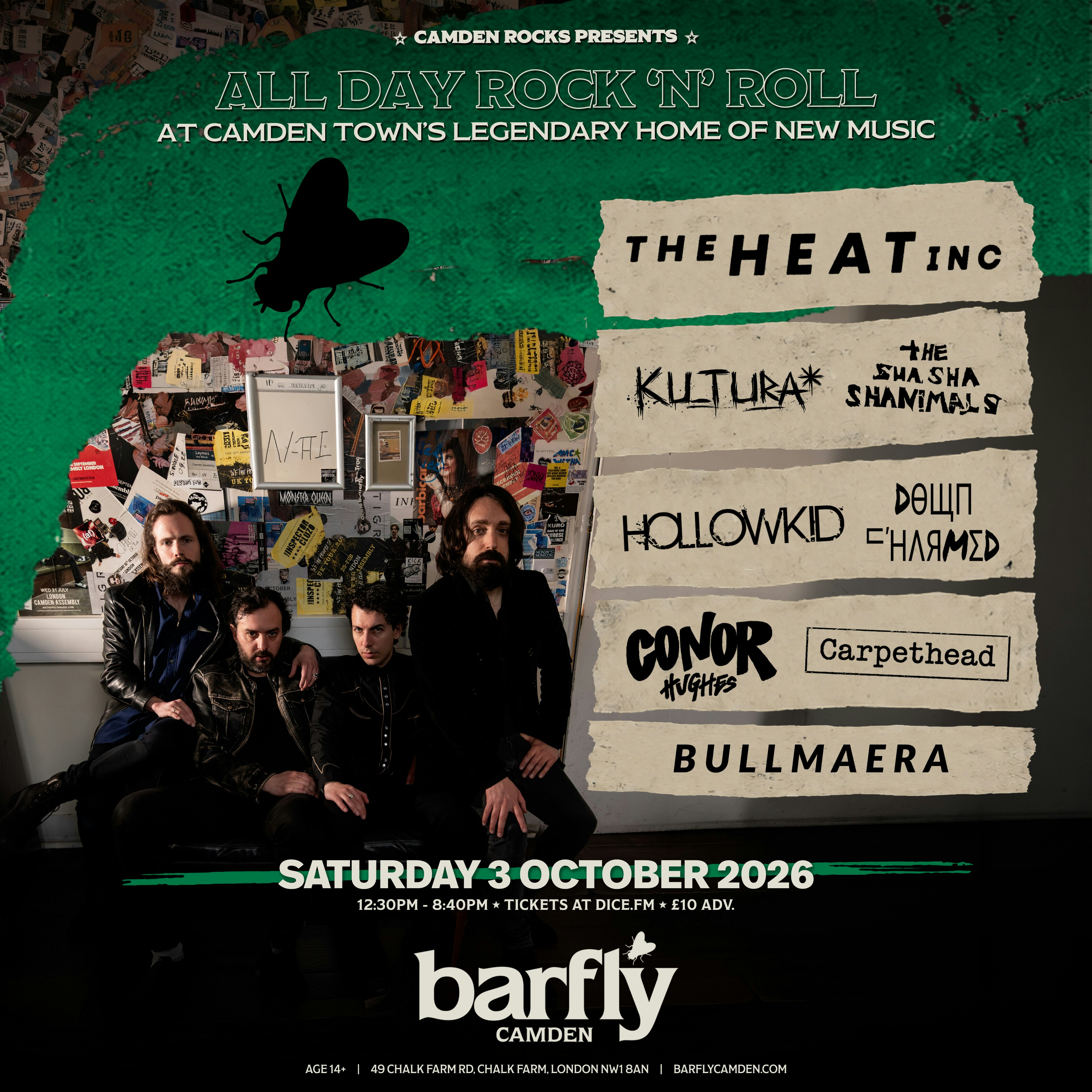 Camden Rocks All Dayer w/ The Heat Inc & more