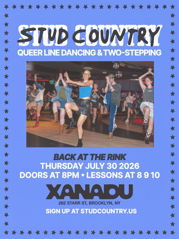 Stud Country - Queer Line Dancing & Two-Stepping (workshop + dance party)