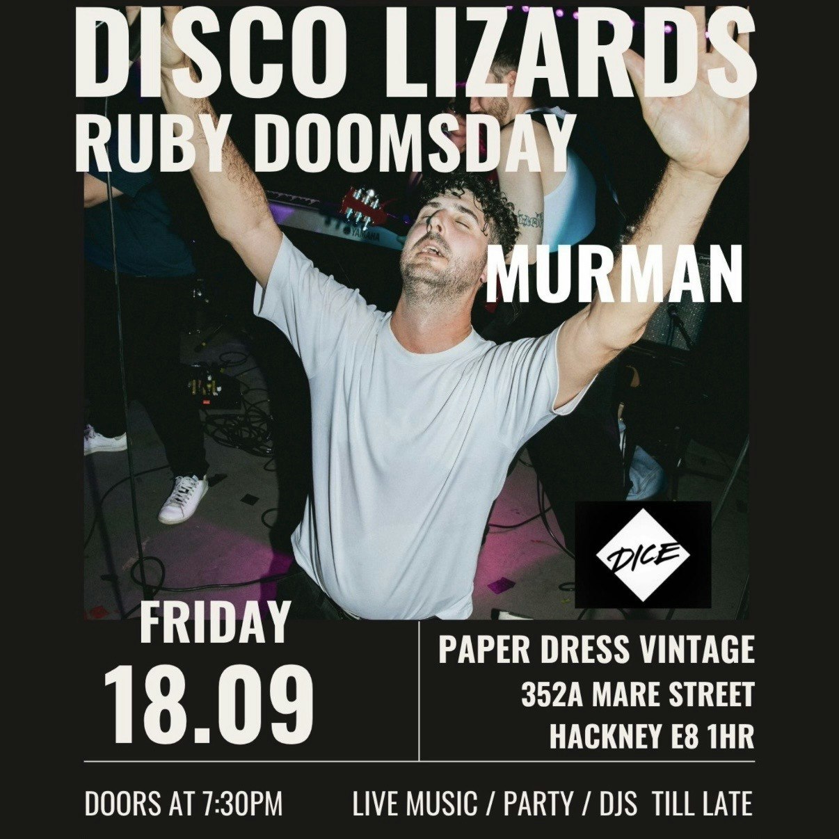 Disco Lizards + Ruby Doomsday + Murman at Paper Dress Vintage, London