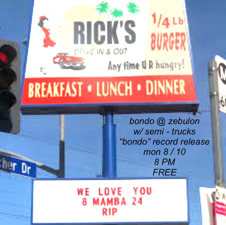 Bondo Record Release Show, Semi-Trucks - Zebulon