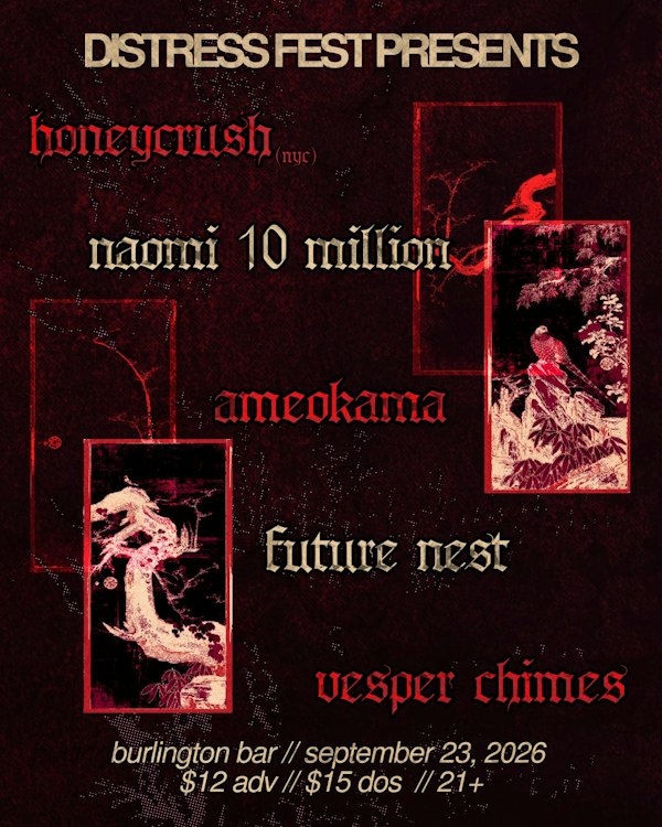 Honeycrush // Naomi 10 Million // Ameokama // Future Nest // Vesper Chimes