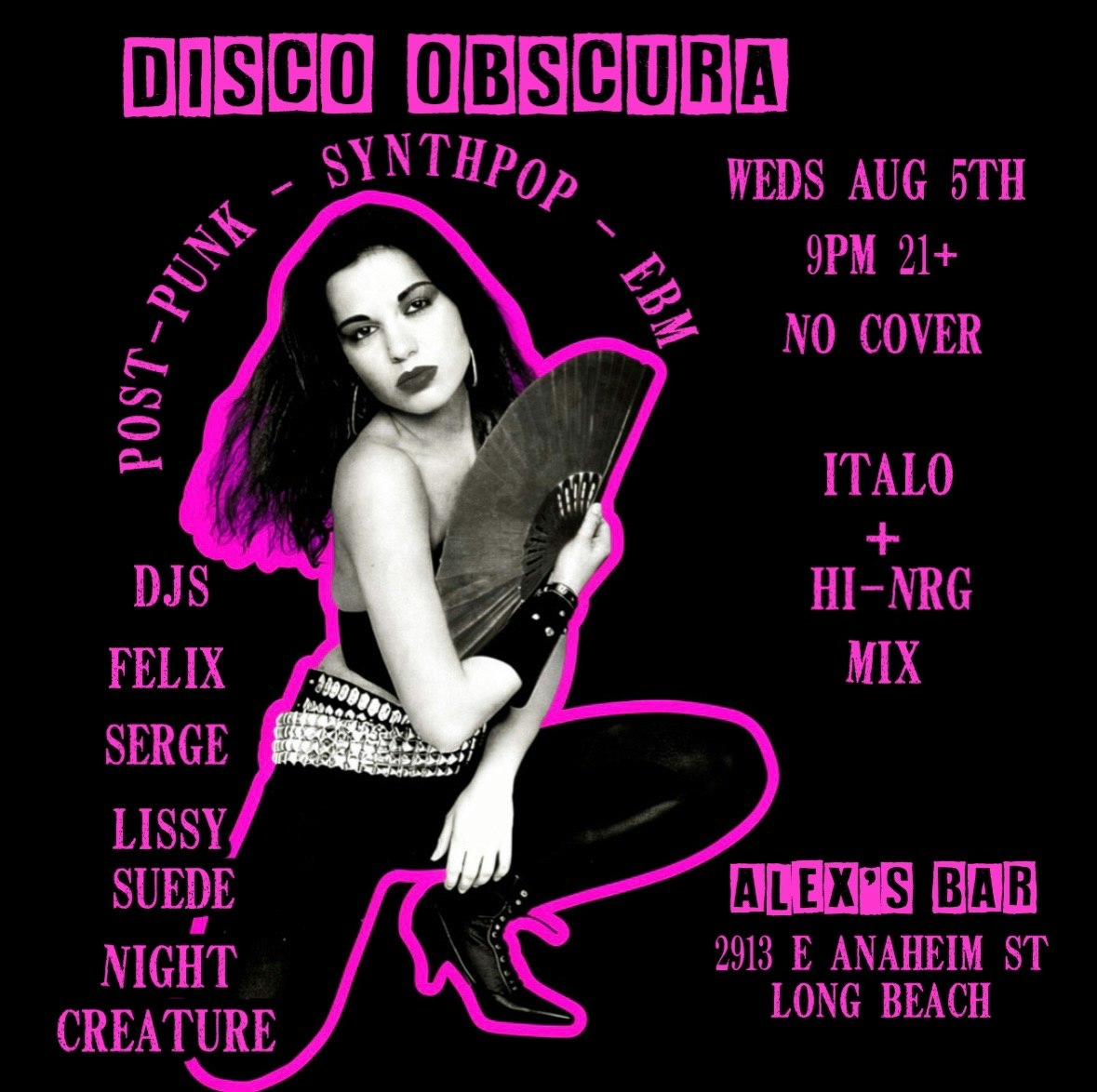 Disco Obscura – Post Punk, Synthpop, EBM Night - Alex's Bar