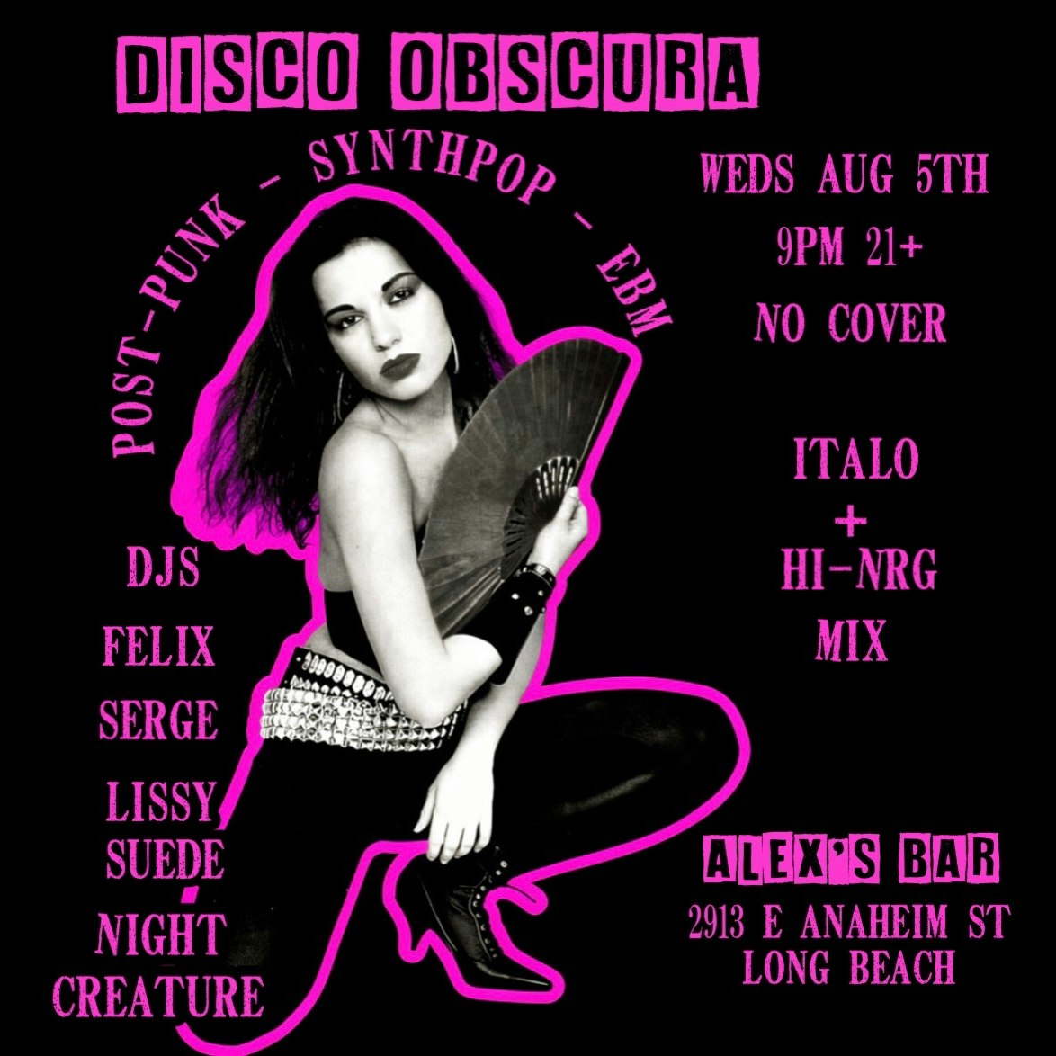 Disco Obscura - Post Punk, Synthpop, EBM Night