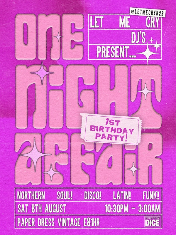 One Night Affair Club Night