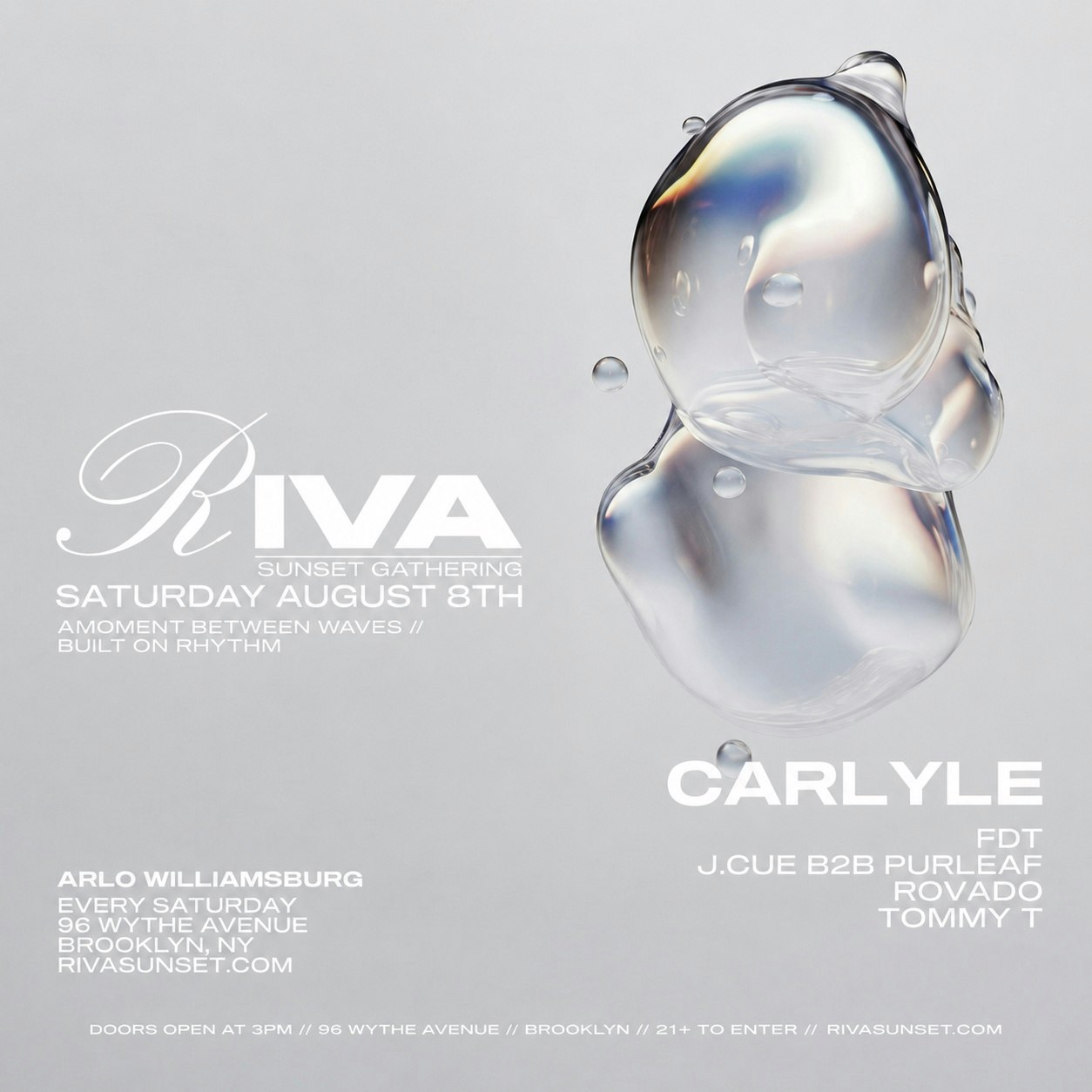 RIVA Sunset Gathering – Aug 8 - Rooftop at Arlo Williamsburg