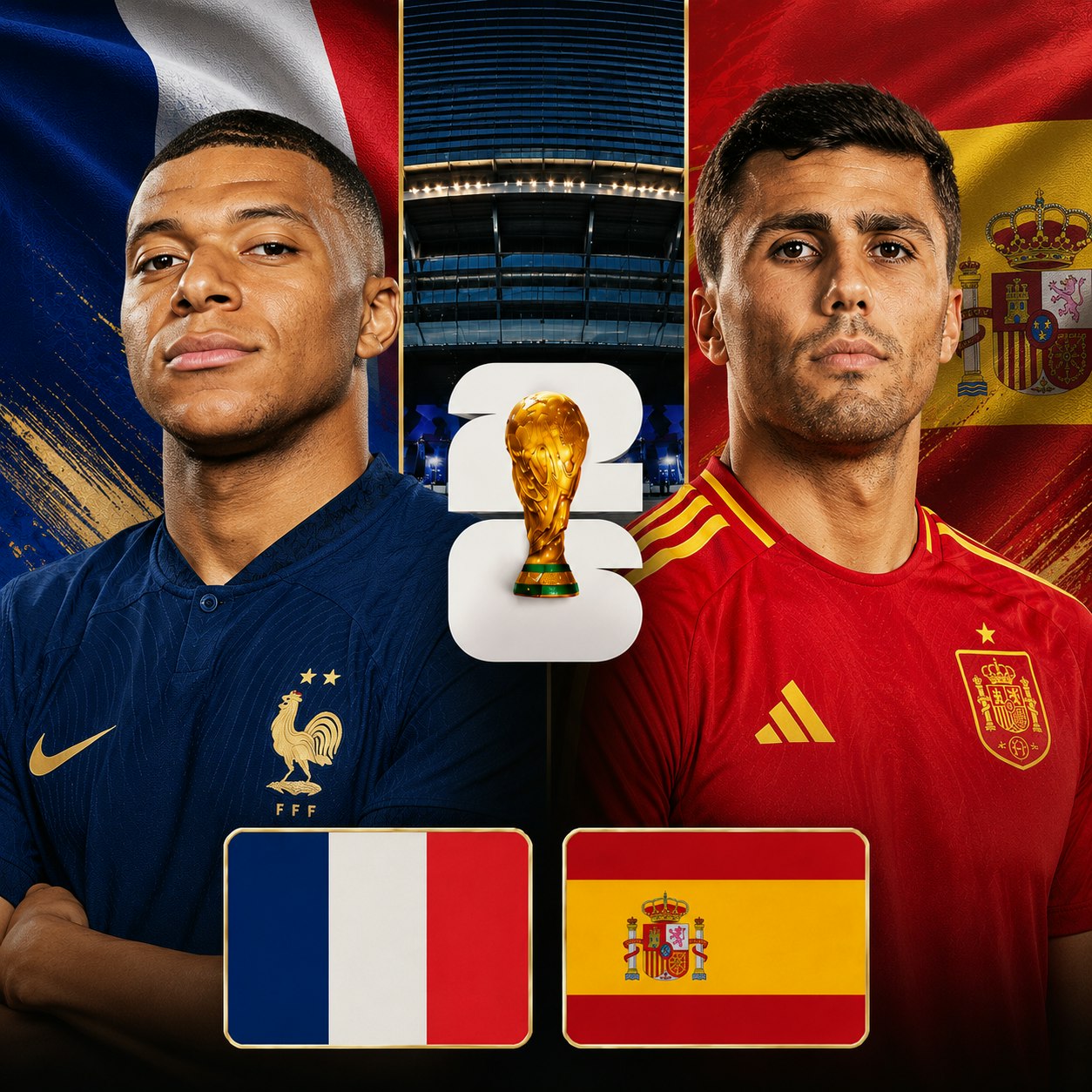World cup 26: France vs Spain