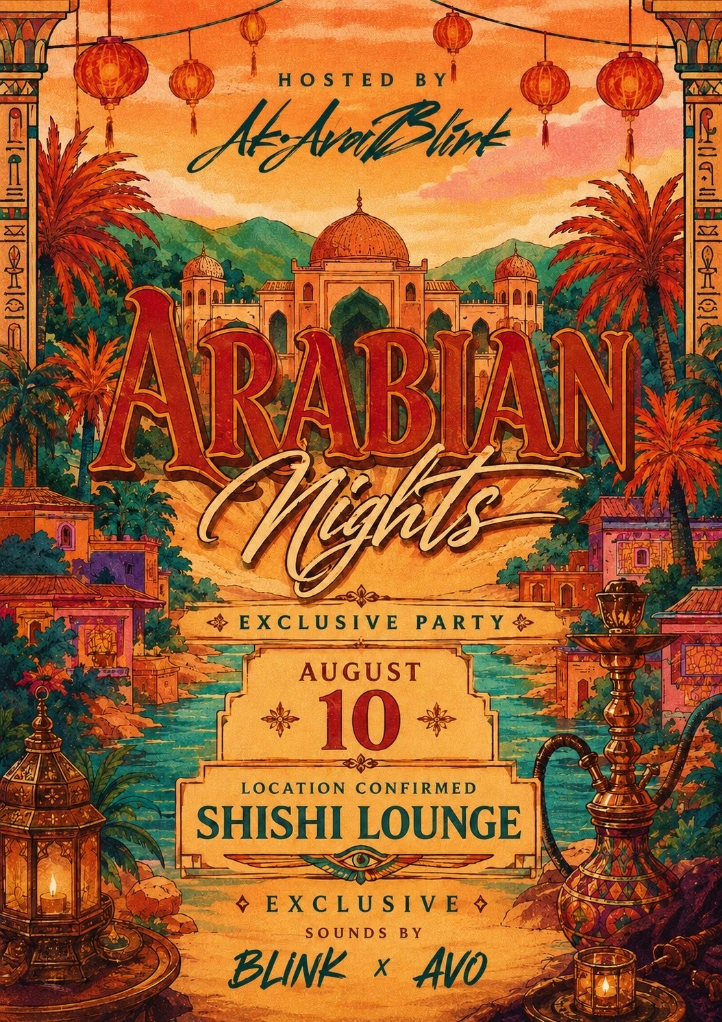 Arabian Nights Party Tickets | From $30.88 | 10 Aug @ Shishi