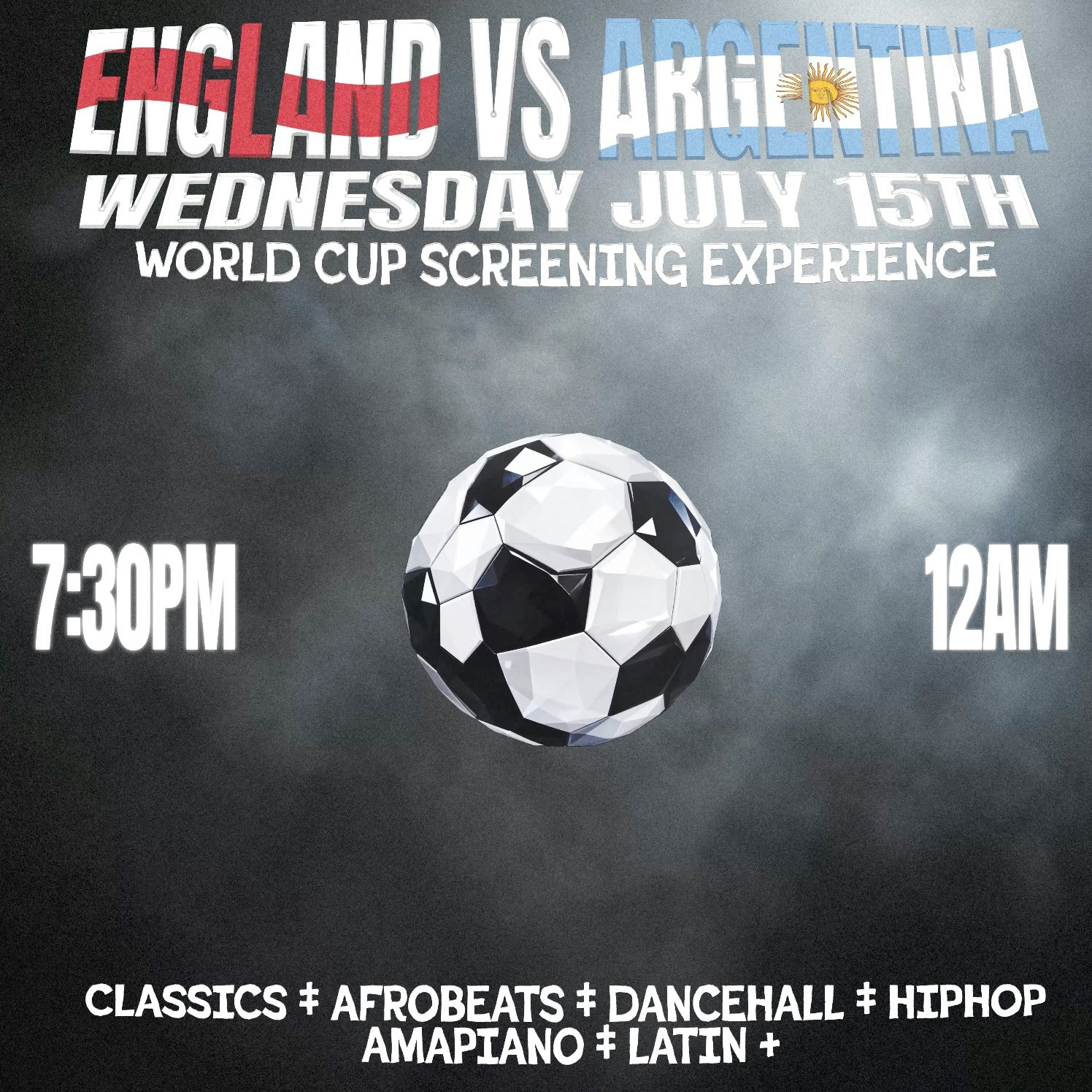 ENGLAND VS ARGENTINA @ UNDR