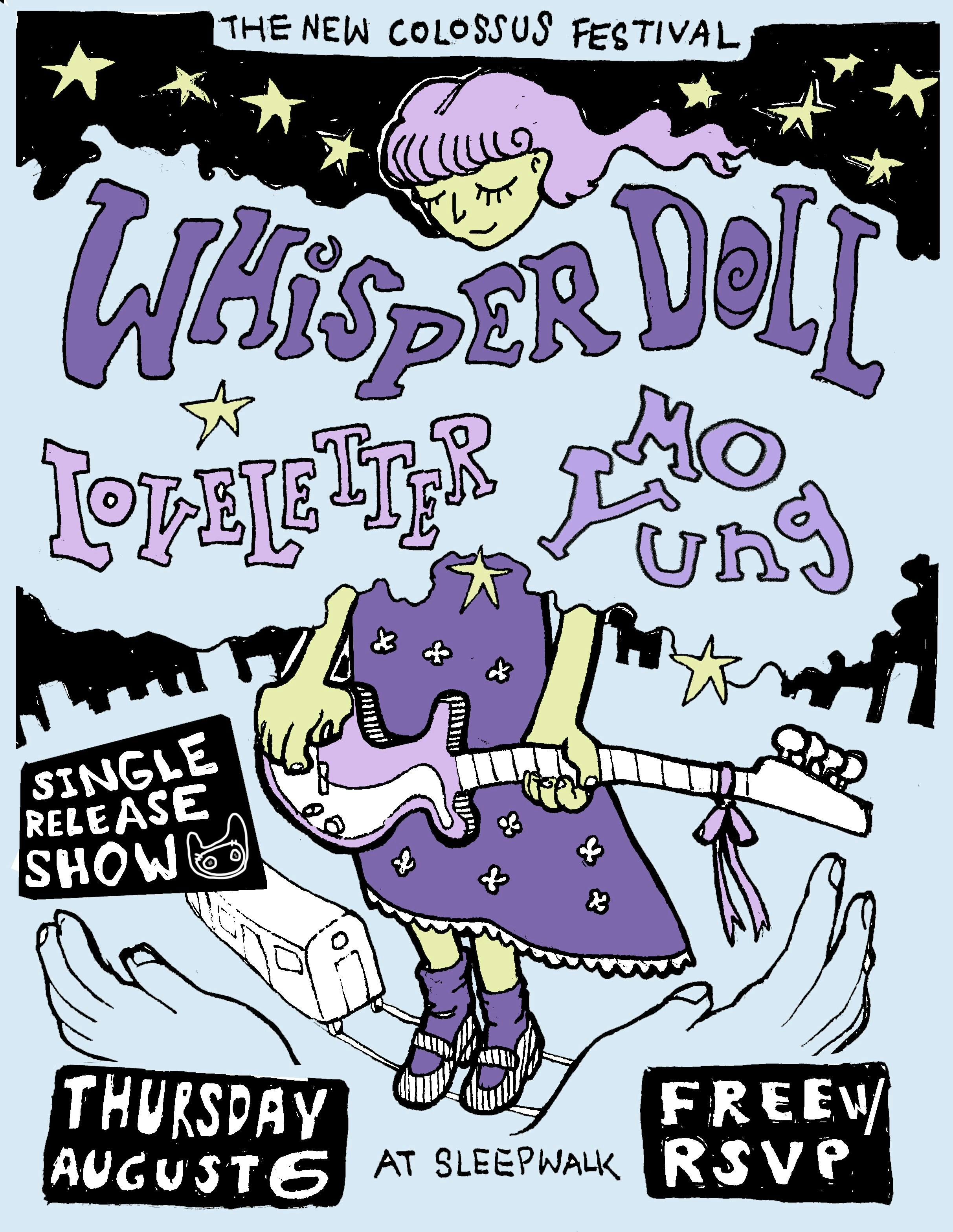 The New Colossus Festival Presents: WHISPER DOLL, LOVELETTER, STRIPES - Sleepwalk