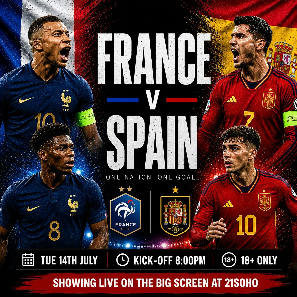 France vs Spain - World Cup Semi-Final FanZone!