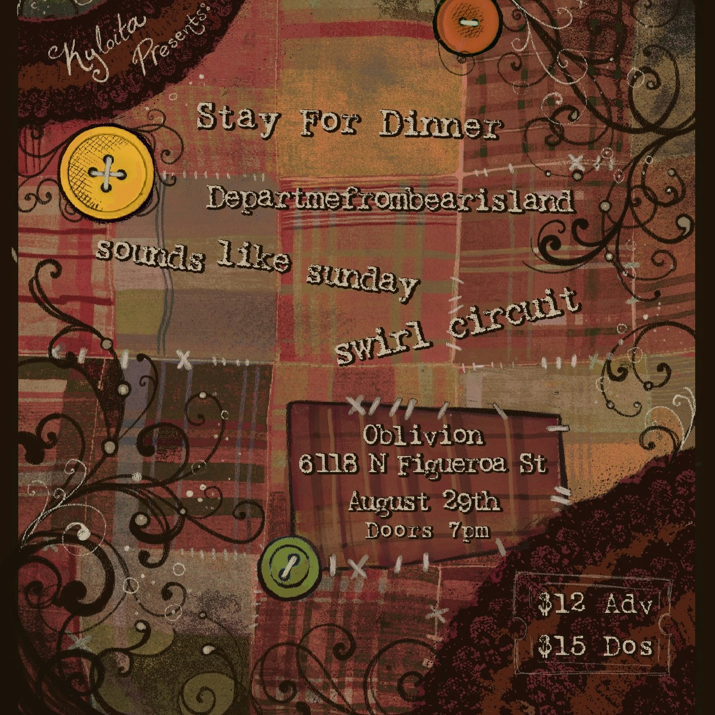 Stay for Dinner, Departmefrombearisland, sounds like sunday, swirl circuit