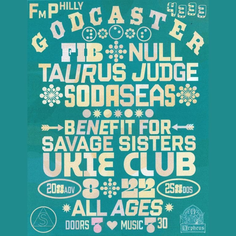 Benefit Show w/ Godcaster, Fib, Taurus Judge, more - Saturday, August 22 at 7:30 PM at Ukie Club in East Poplar, Philadelphia