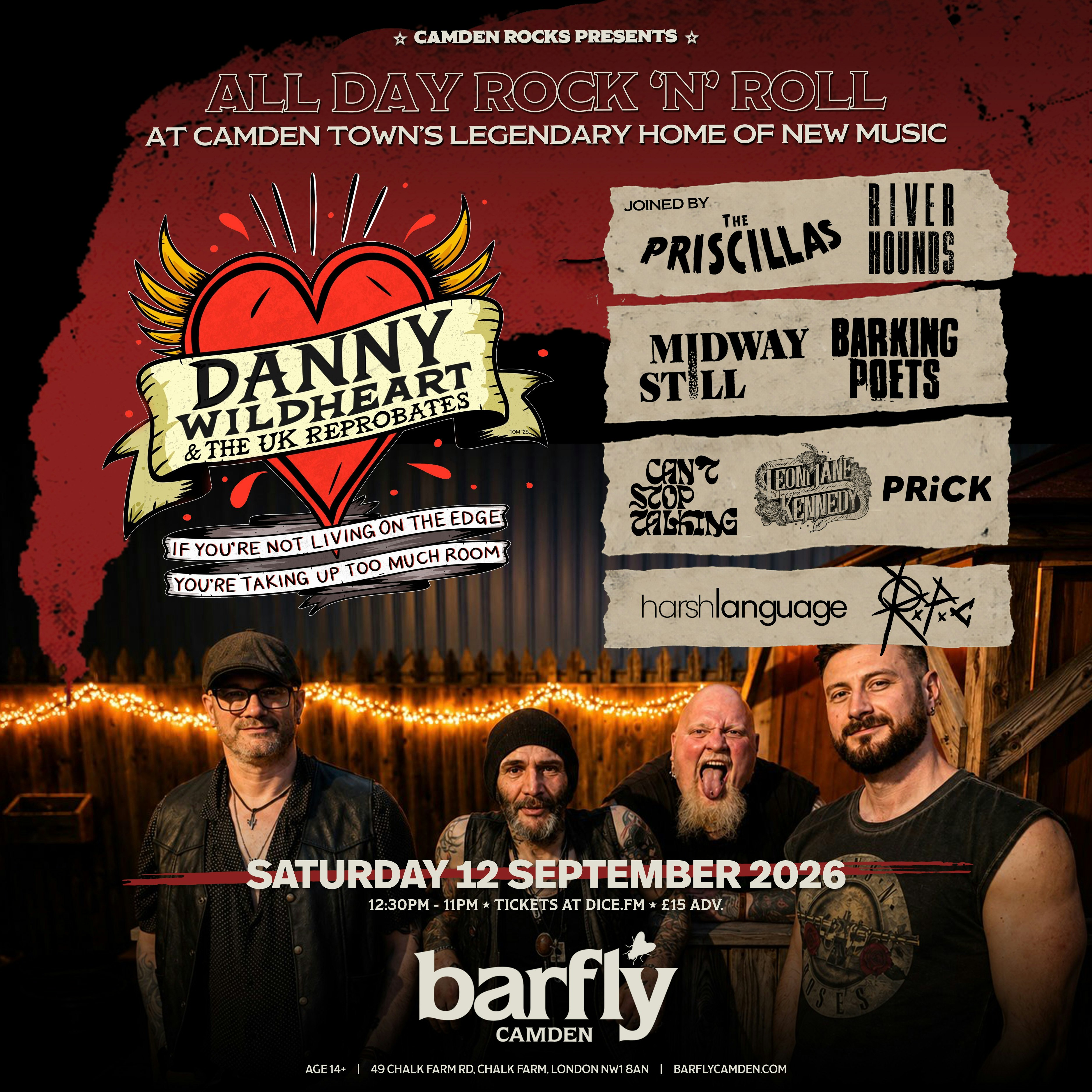 Camden Rocks All Dayer - Danny Wildheart & more