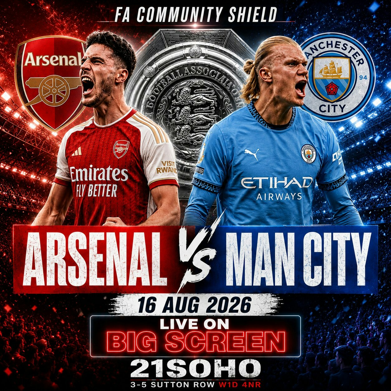 Arsenal vs Man City - FA Community Shield Live!
