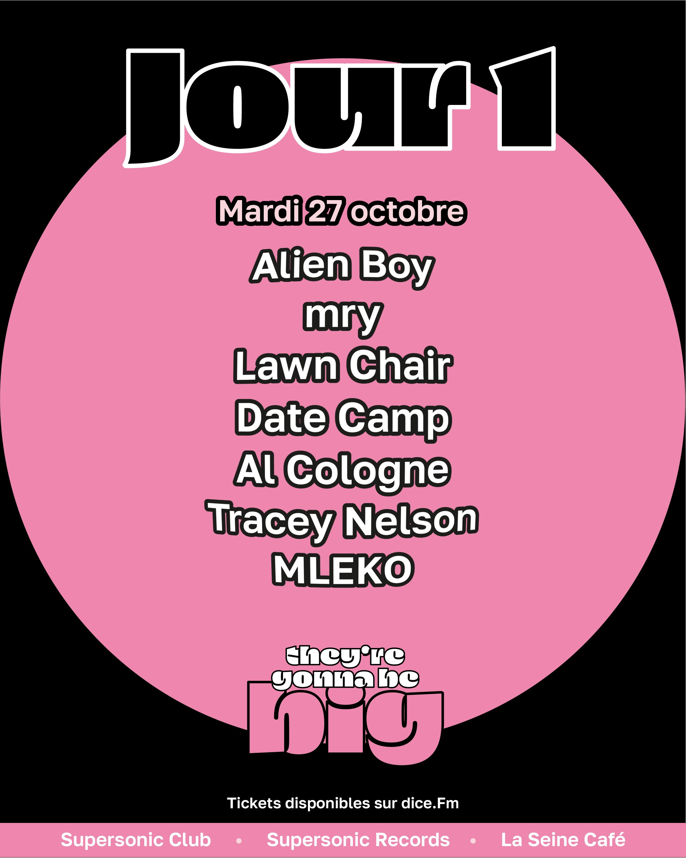 TGBB fest : Alien Boy + mry + Lawn Chair + Date Camp + Al Cologne + Tracey Nelson + MLEKO