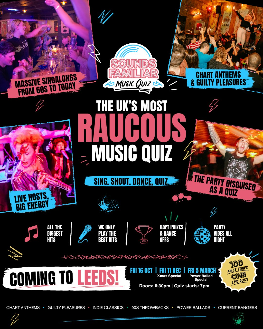 Sounds Familiar Music Quiz - Christmas Party at Belgrave Music Hall, Leeds