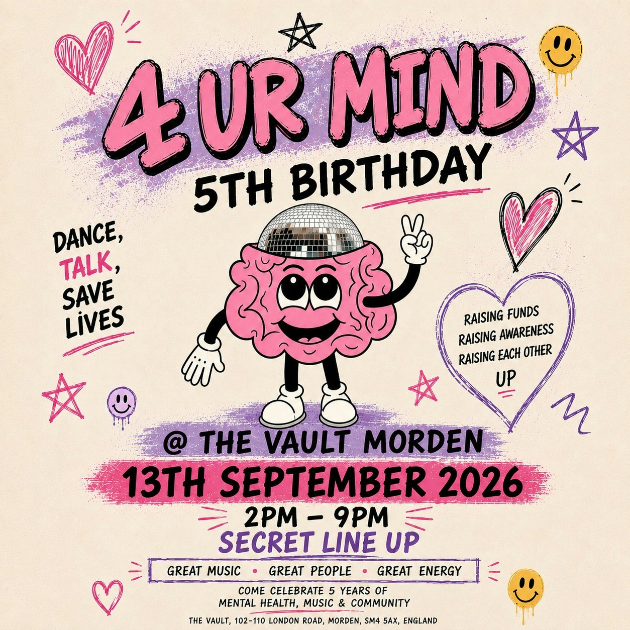 4 UR MIND 5th Birthday Tickets | CANCELLED | 13 Sept | The Vault