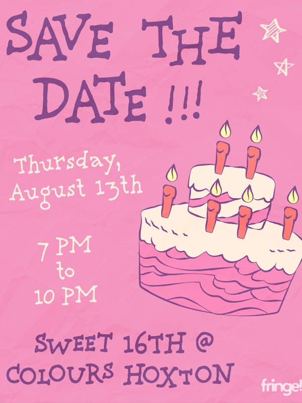 Fringe! Queer Film & Arts Fest: Sweet 16th