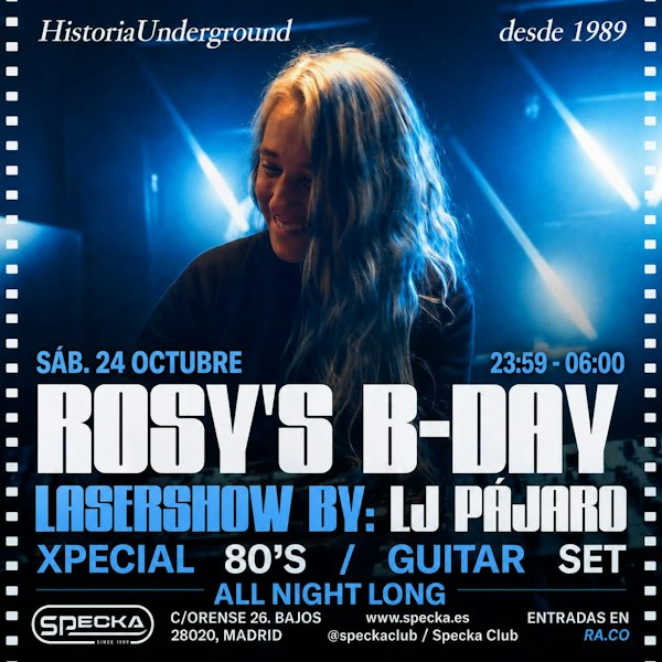 Rosy B-Day & LJ Pájaro 80's/Guitar all night long