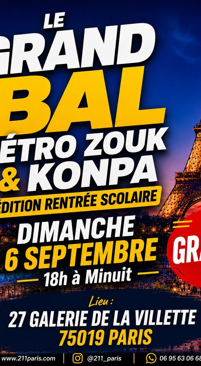 Le Grand Bal de Zouk Rétro & Konpa