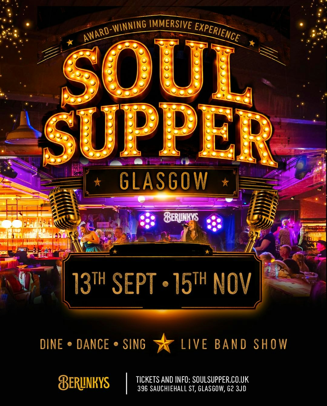 Soul Supper Immersive Dining Experience - GLASGOW at Berlinkys, Glasgow