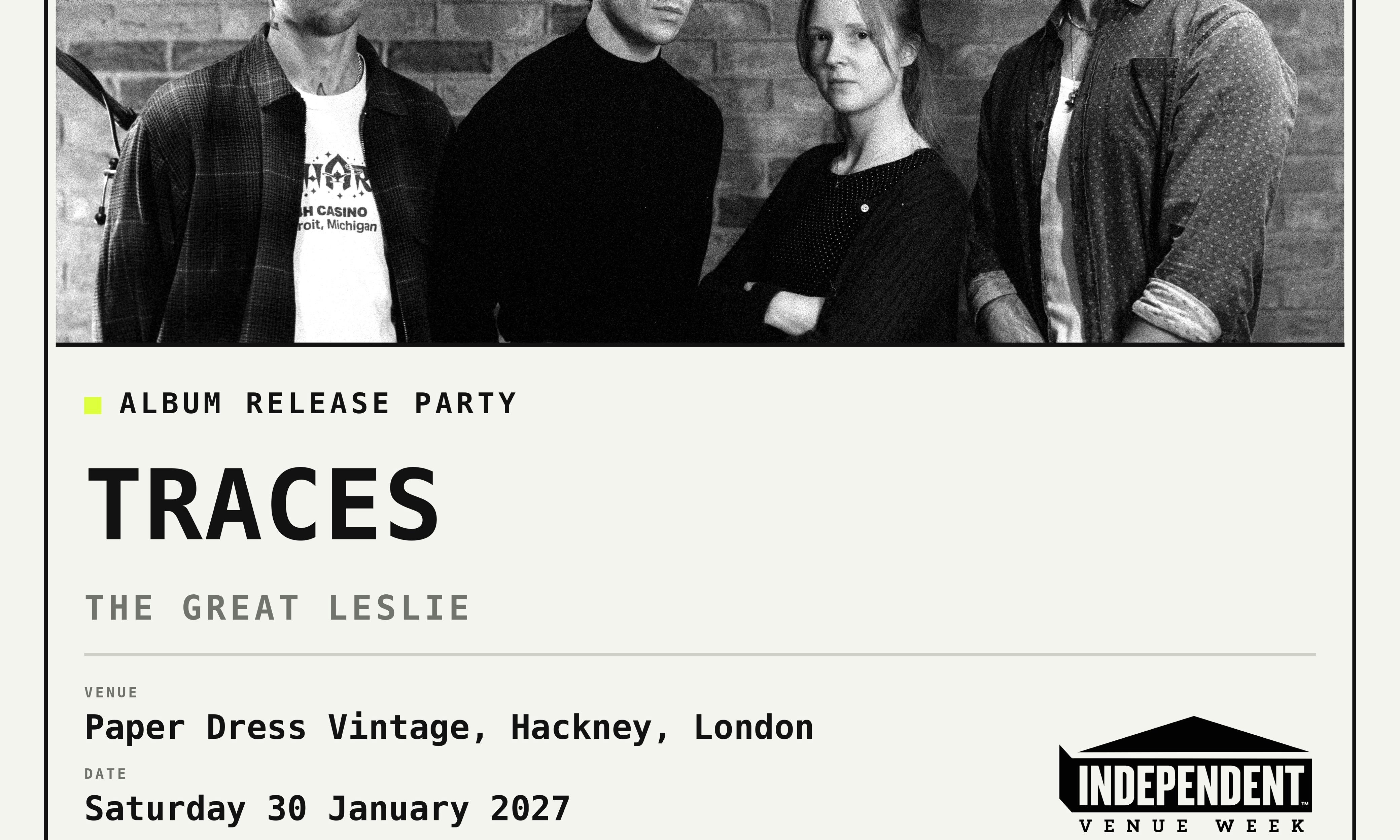 IVW27: The Great Leslie (Album Launch) + special guests