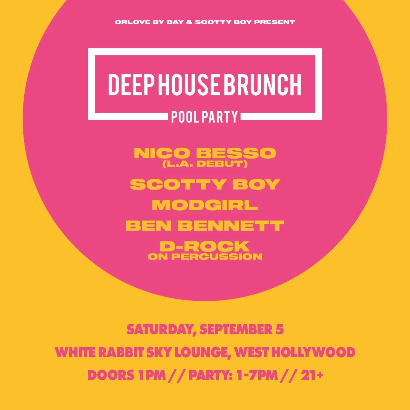 Deep House Brunch POOL PARTY [Labor Day Saturday]