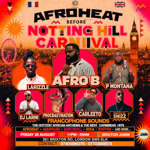 AFROHEAT LONDON - CARNIVAL WEEKEND