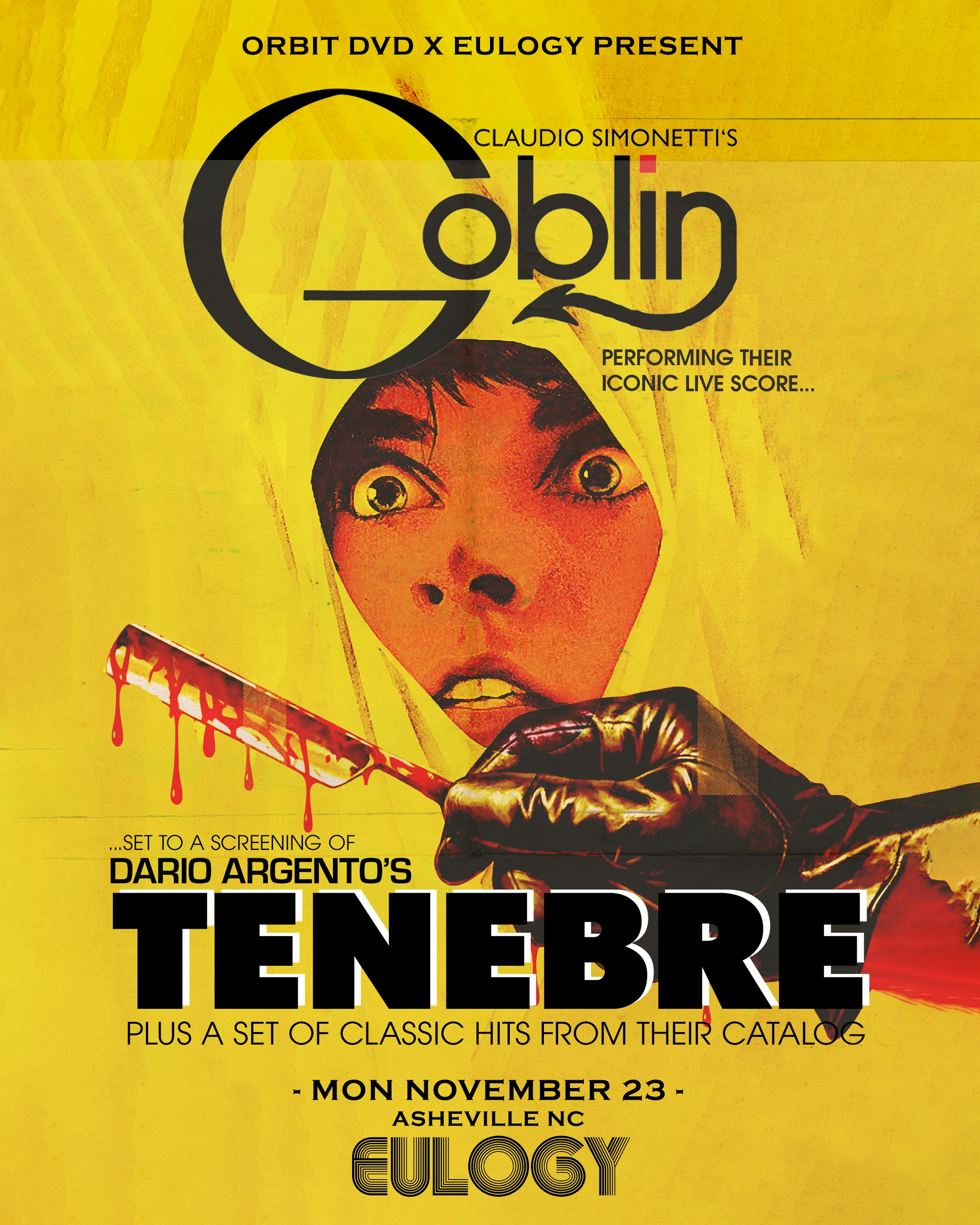 CLAUDIO SIMONETTI'S GOBLIN / TENEBRE Tickets | $58.41 | 23 Nov