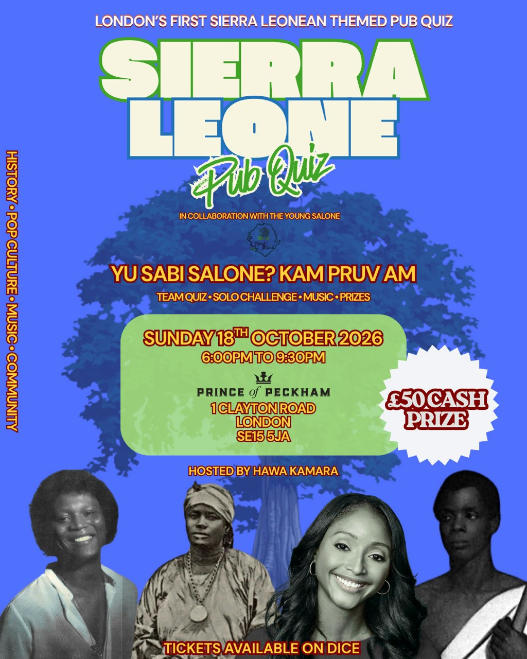 PRINCE OF PECKHAM PRESENTS: SIERRA LEONE PUB QUIZ EVENT.. PART2 at Prince of Peckham, London