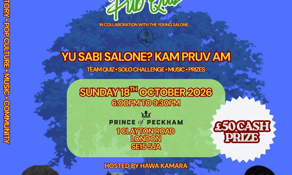 PRINCE OF PECKHAM PRESENTS: SIERRA LEONE PUB QUIZ EVENT.. PART2
