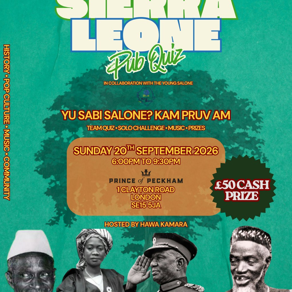 PRINCE OF PECKHAM PRESENTS: SIERRA LEONE PUB QUIZ EVENT.. PART1