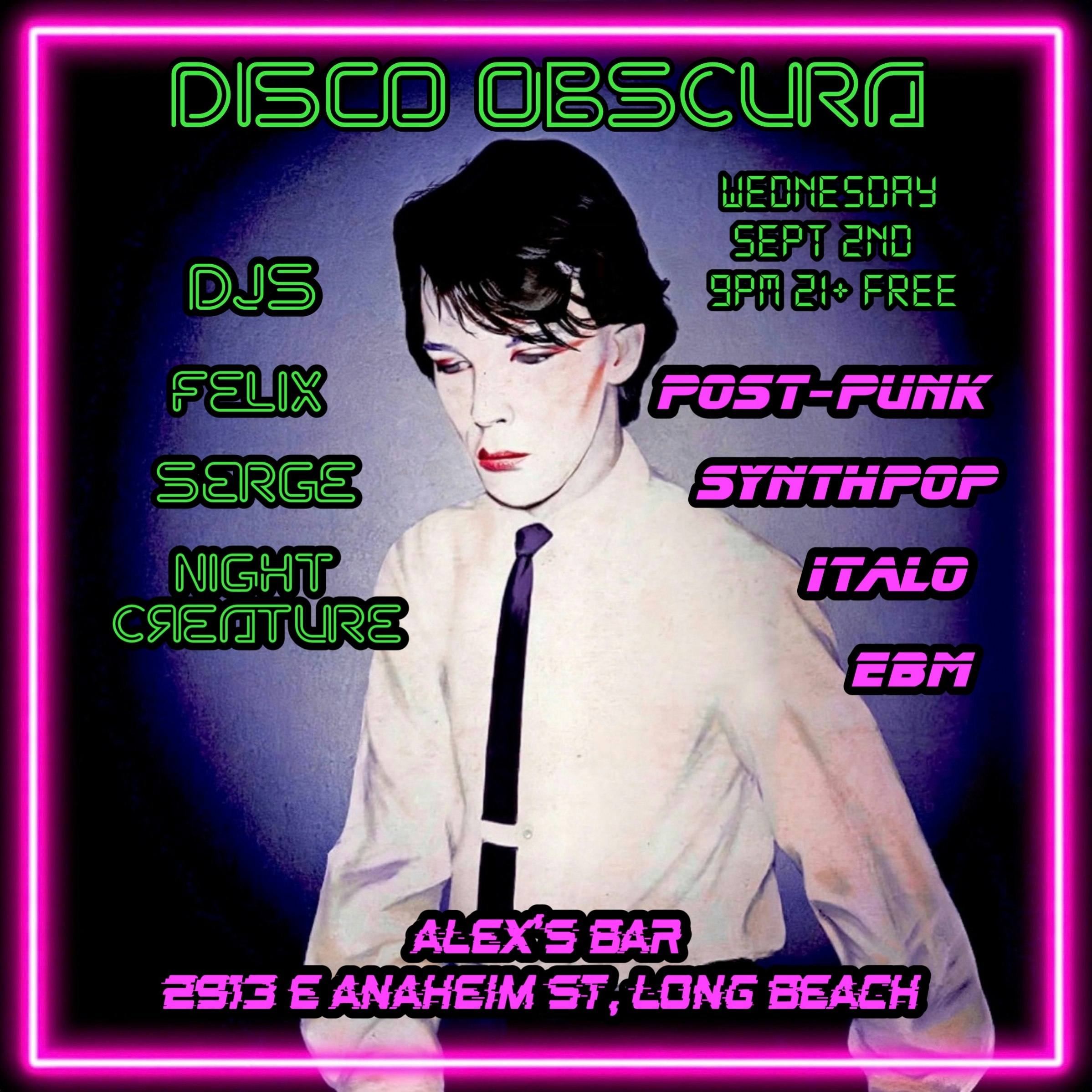 Disco Obscura - Post Punk, Synthpop, Italo, EBM Night