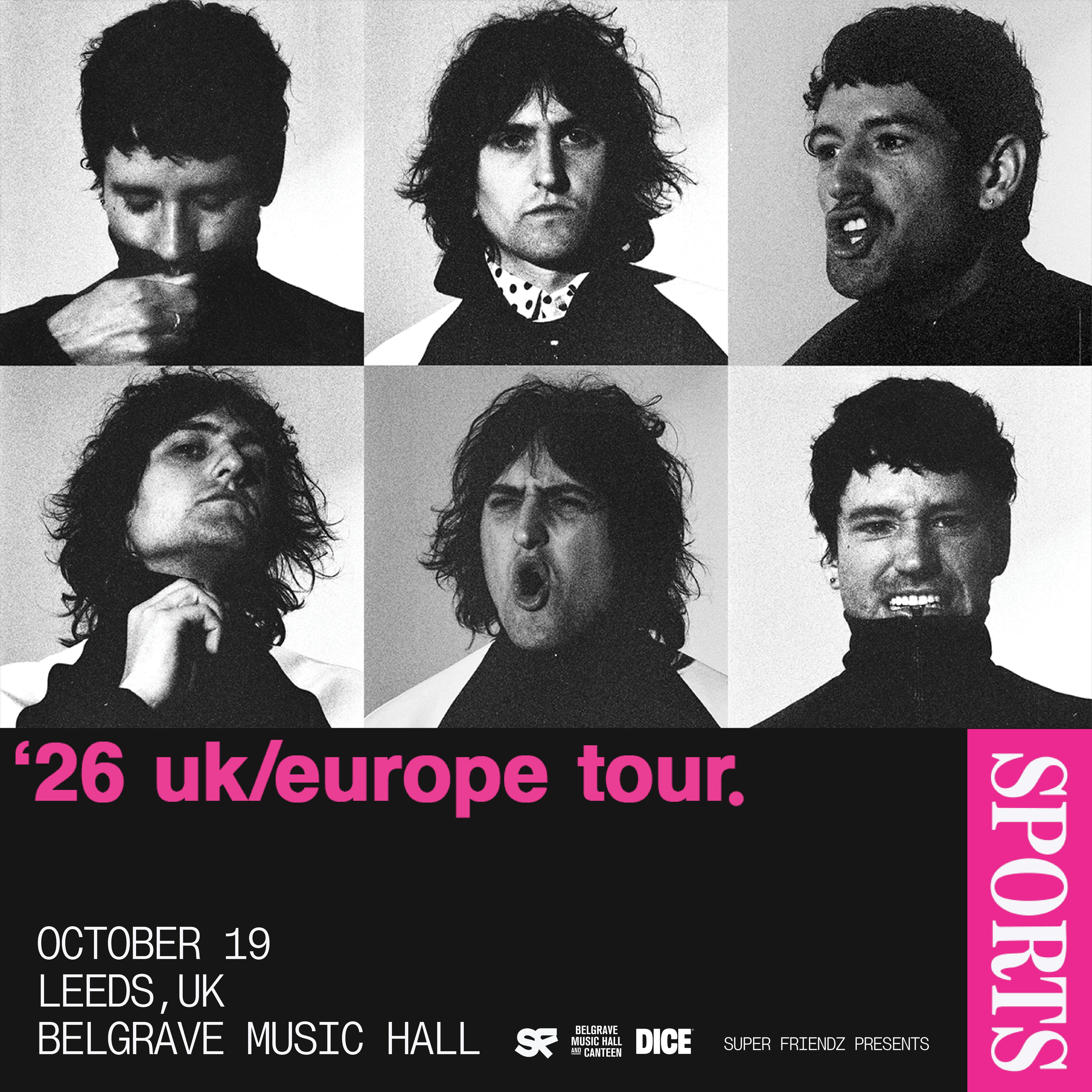 Sports at Belgrave Music Hall, Leeds