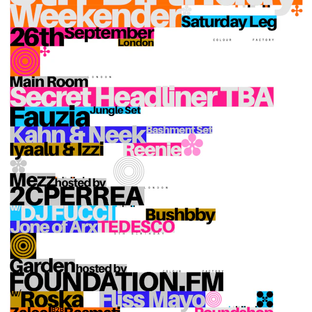Colour Factory 5th Bday