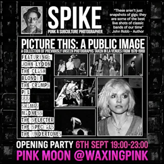 PICTURE THIS: A PUBLIC IMAGE @ Pink Moon: A collection of previously unseen punk, new wave and ska photographs taken in L.A. venues from 1978-1980