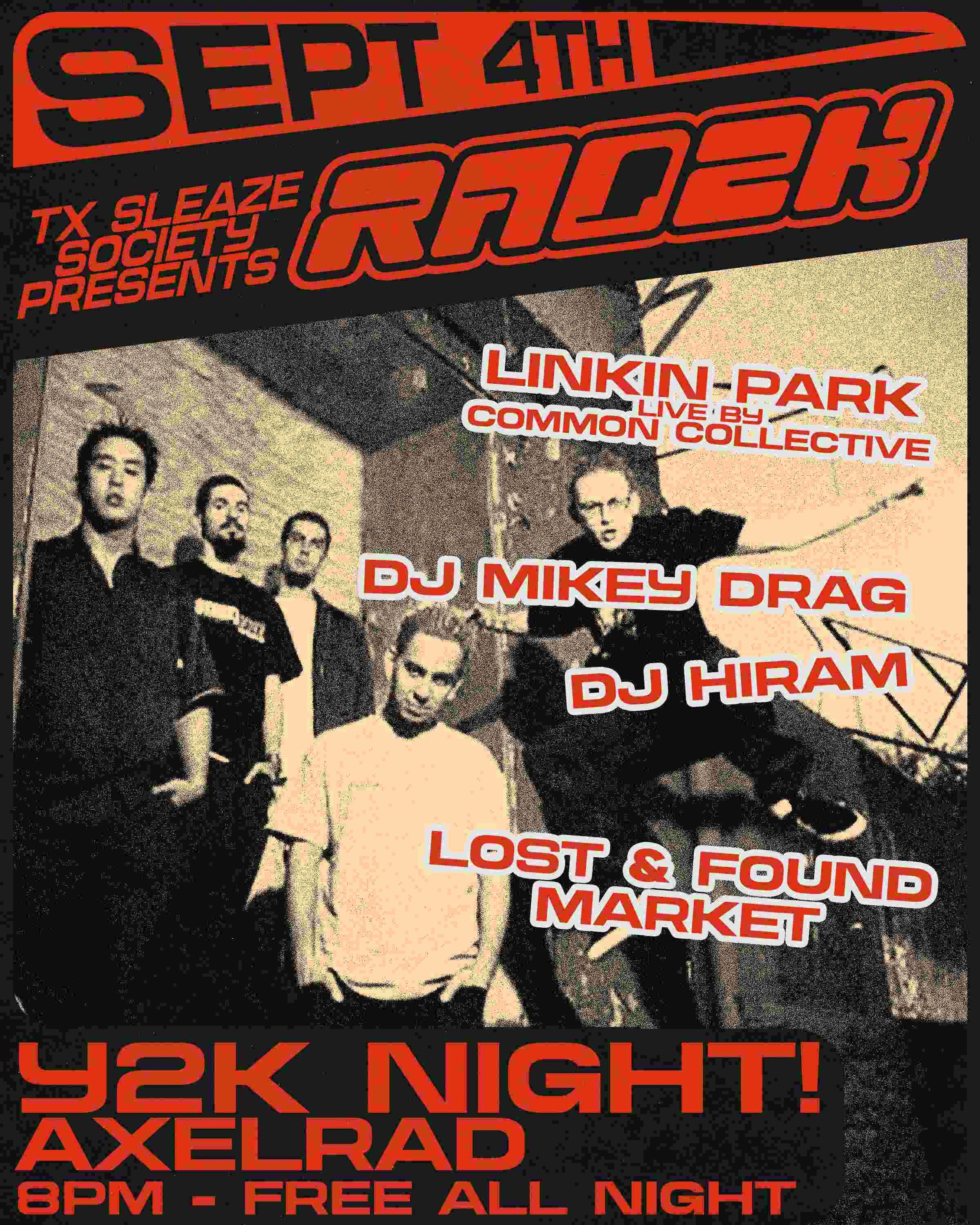 RAD2K NIGHT | X Linkin Park | Live music, DJ's, Dancing Tickets