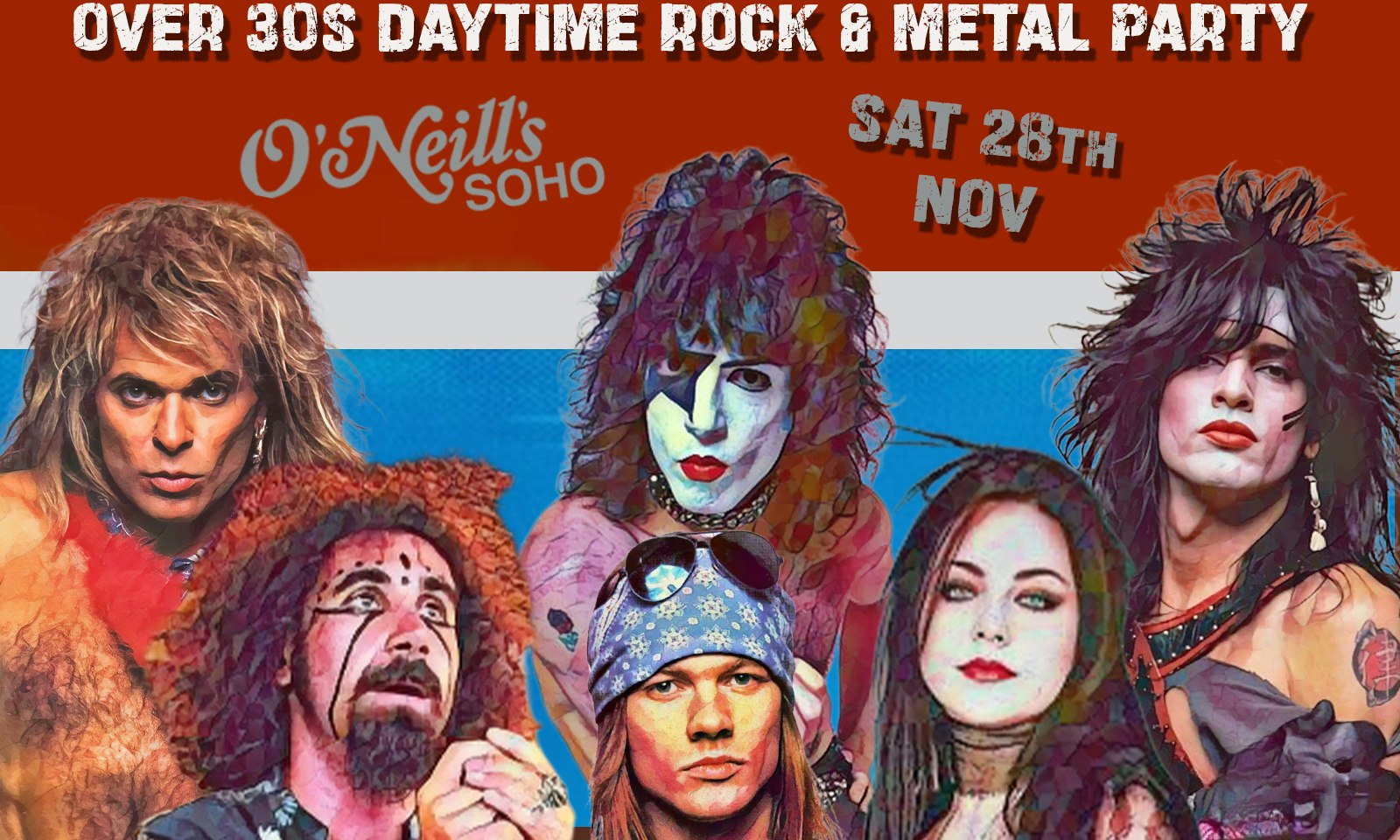 An Afternoon of Rock VI LONDON (Over 30s), 3pm-7pm