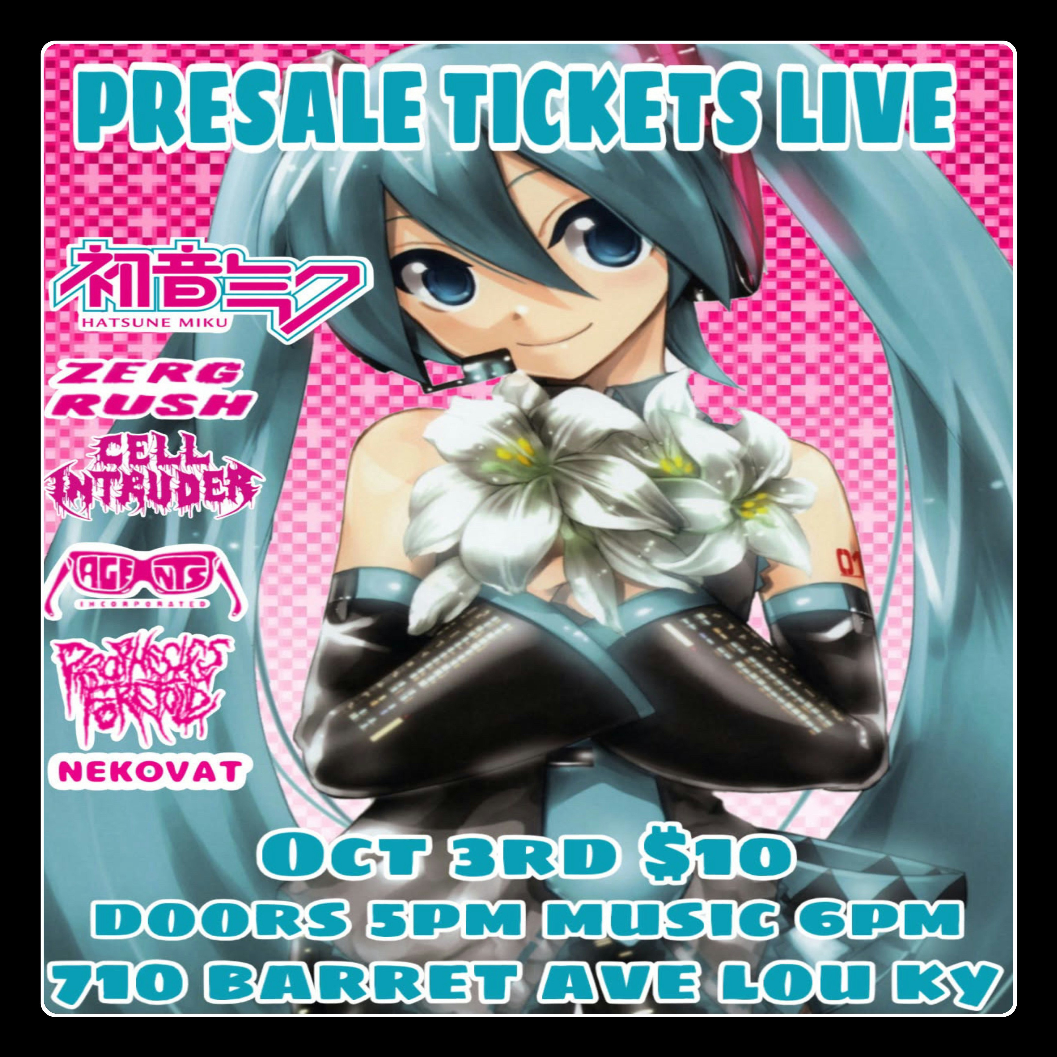 Hatsune Miku And Friends Tickets | $10 | 3 Oct @ Camp Spaceman
