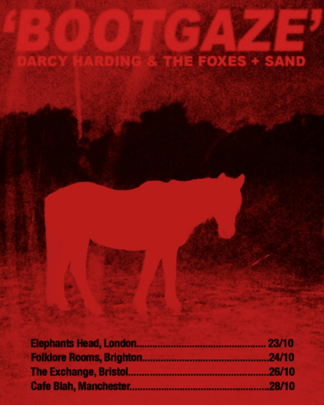 Darcy Harding and The Foxes + SAND + Texas Horse Meat Scandal at The Elephants Head, London