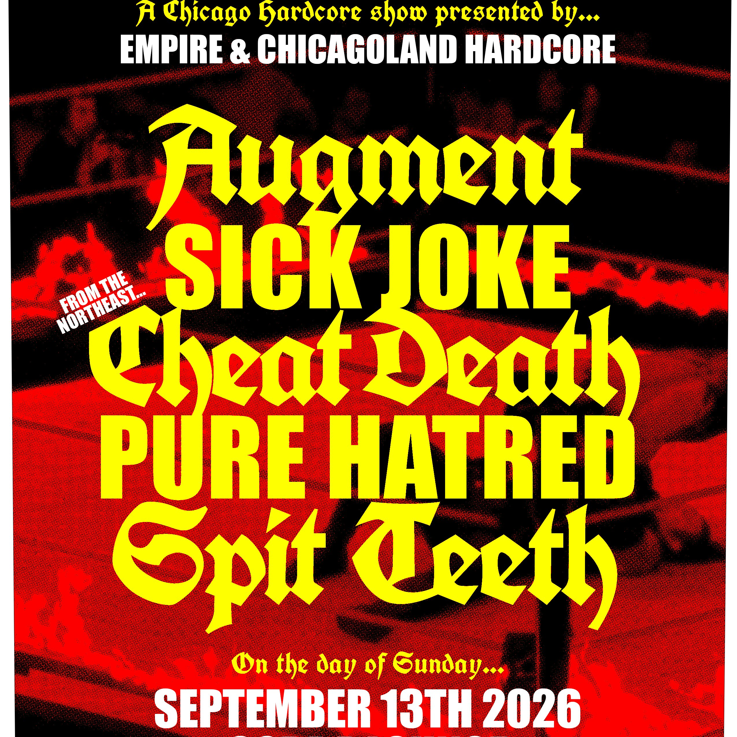 Augment / Sick Joke / Cheat Death /  Pure Hatred / Spit Teeth